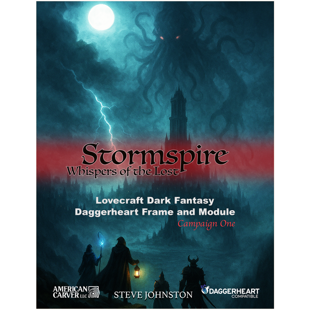 Stormspire: Whispers of the Lost – Gothic Fantasy Daggerheart Campaign One Cover