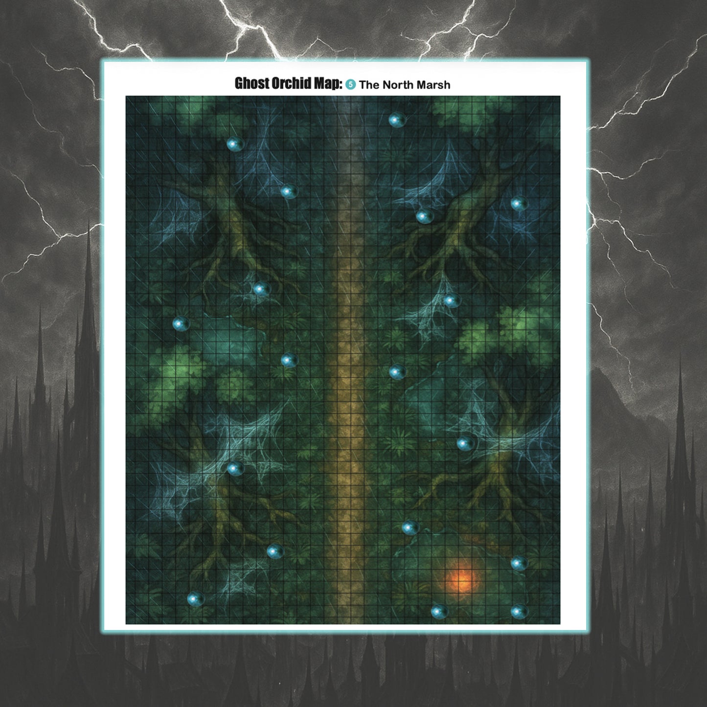 Stormspire: Faces of the Goddess – Map preview of the Spider Path encounter