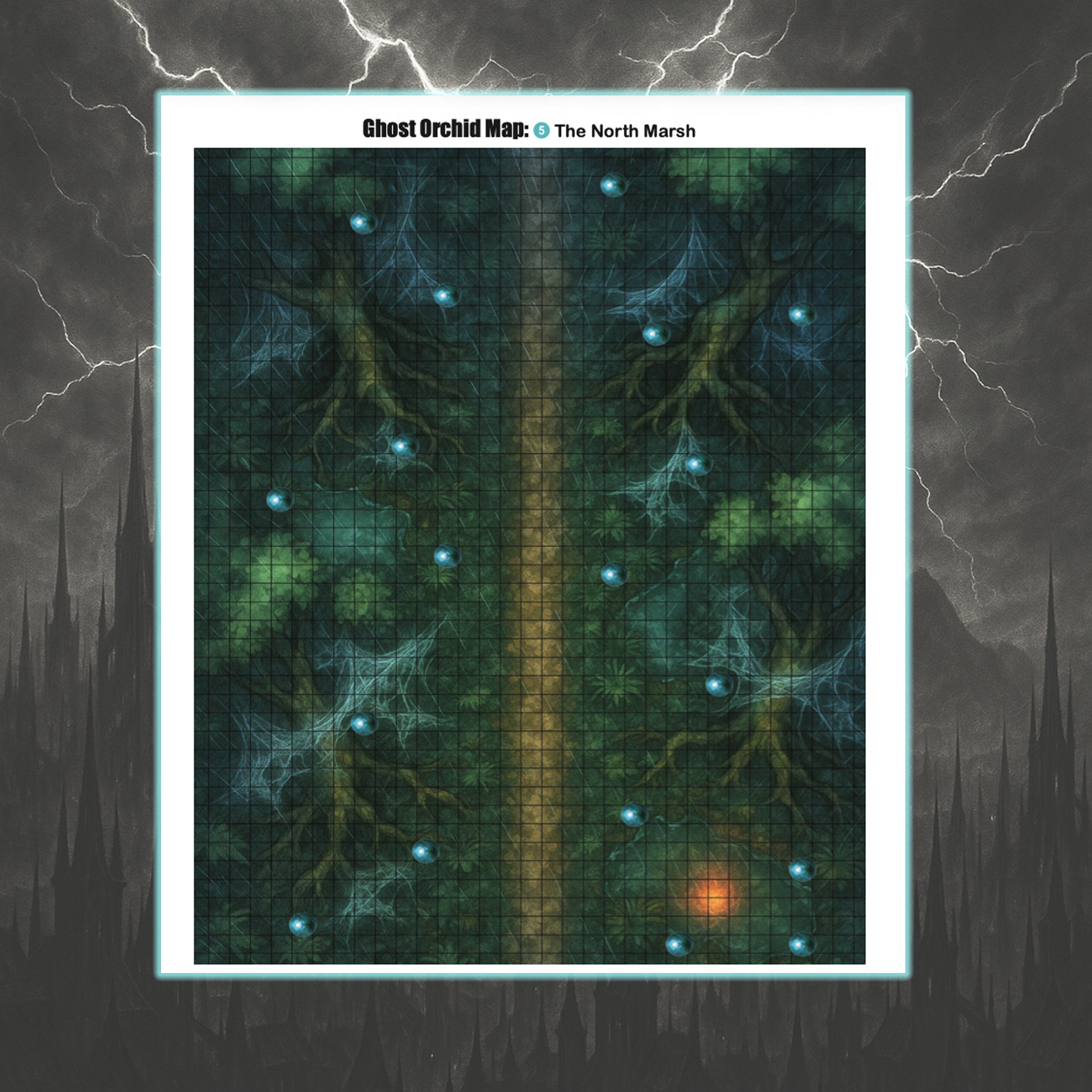 Stormspire: Faces of the Goddess – Map preview of the Spider Path encounter